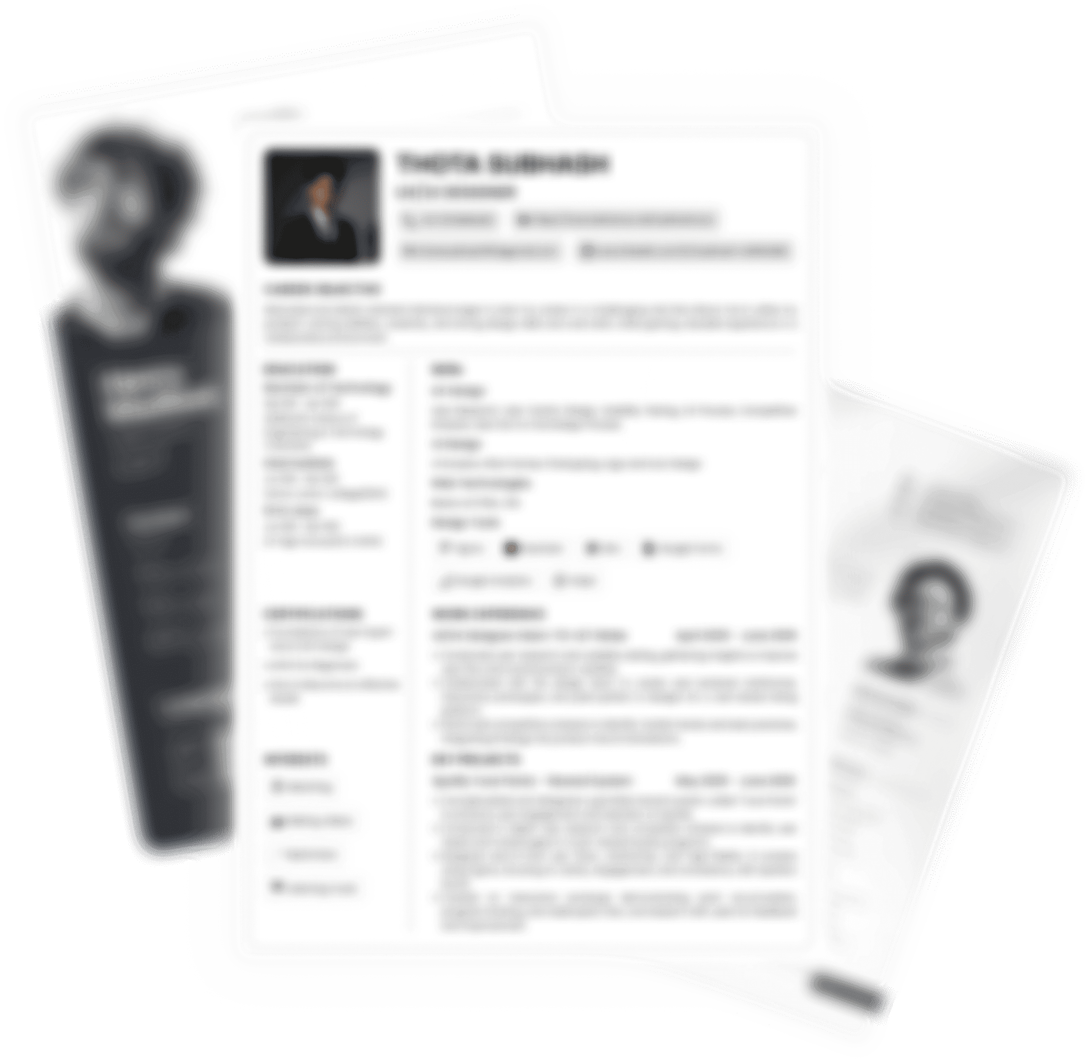 AI resume builder showing sample resume preview at Aryu Academy