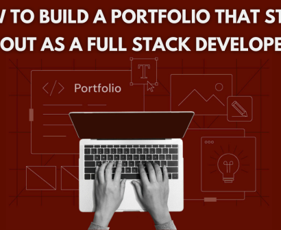 aryu academy blog How to Build a Portfolio that Stands Out as a Full Stack Developer featur image